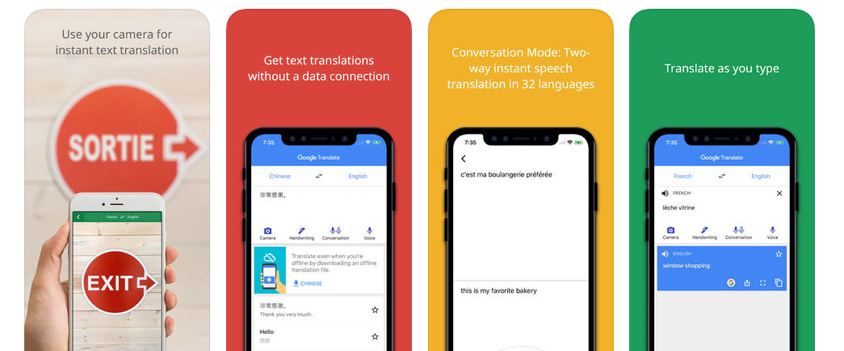 Utiliser les applications de voyage comme Google Translate