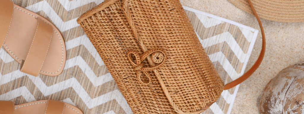 raphia clutch ou sac en raffia